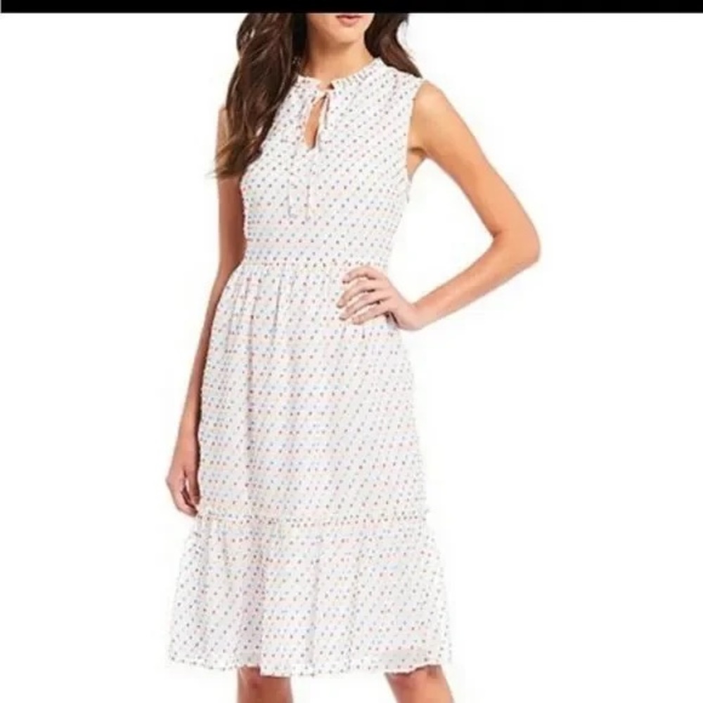 Draper James White Polka Dotted Dress NWT